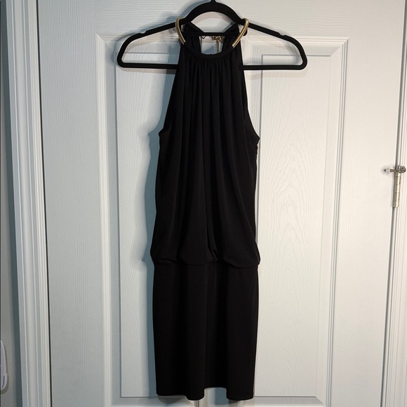 JESSICA SIMPSON Halter Blouson Mini Dress Black Size 4 Women’s Small - Picture 9 of 16